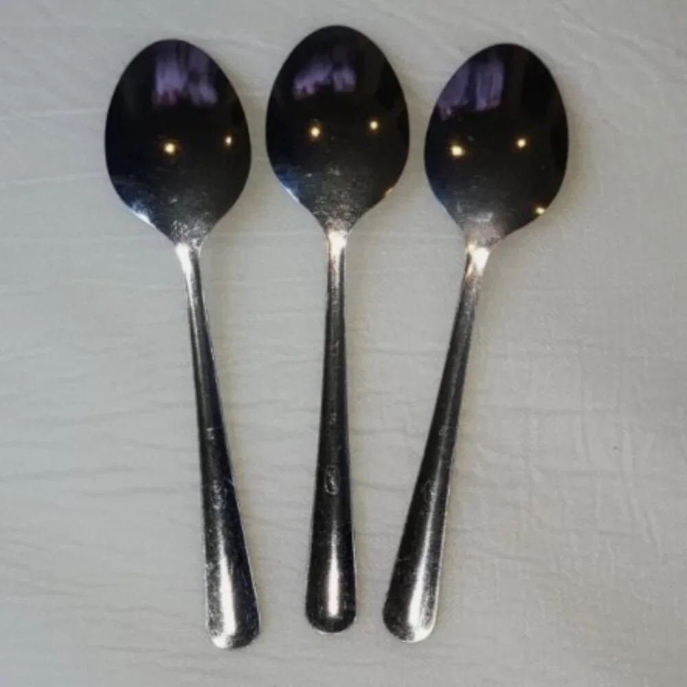 DON Stainless Silverware Teaspoon Spoons Set of 3 Flatware